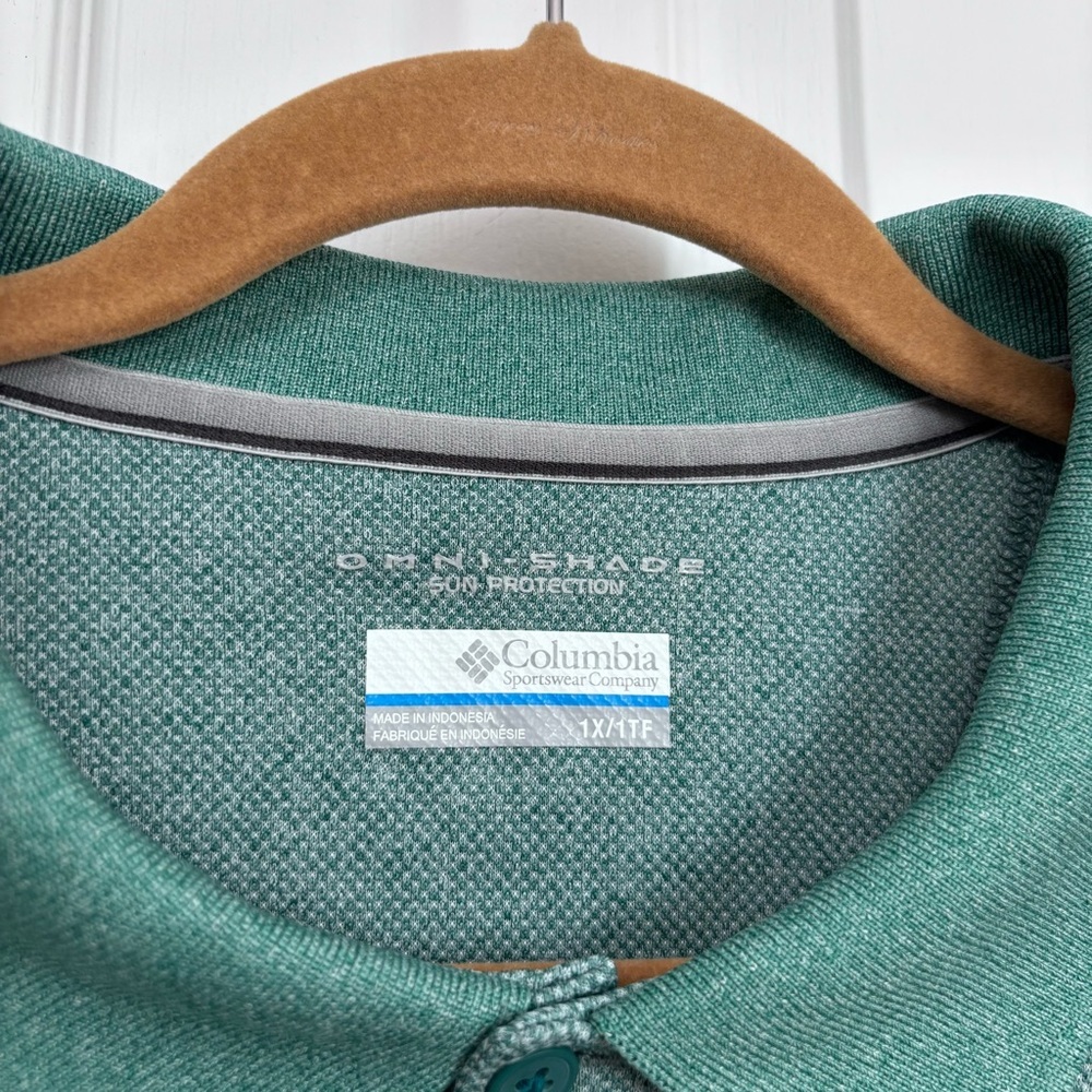 Green Omni-Shade Polo Shirt | Columbia 1X - Picture 6 of 9